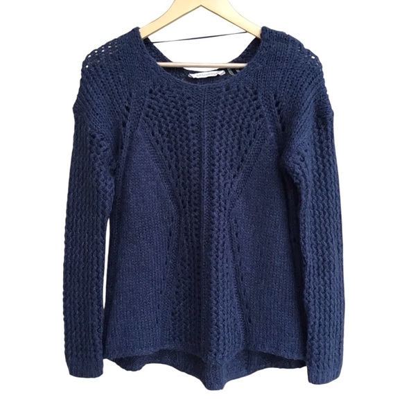 Soft Surroundings Navy Blue Lotta Mohair Blend Sweater - Picture 2 of 6